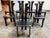 Design Plus Gallery presents a Set of Eight Vintage Pierre Cardin for Roche Bobois Black Lacquer Dining Chairs. Dating to...