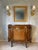 Vintage neoclassical transitional marquetry commode. The transitional period added more geometric shapes while still...