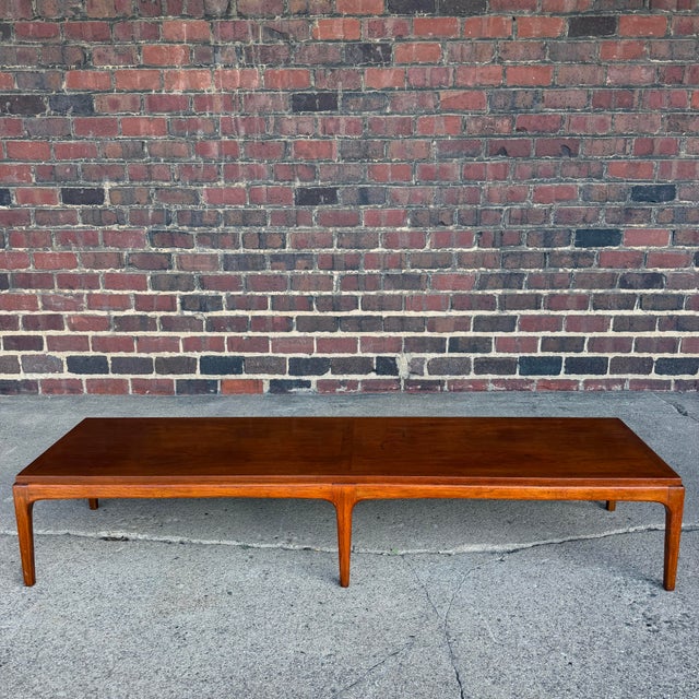 Mid-Century Modern Lane Rythm 6 Foot Long Walnut Coffee Table For Sale - Image 3 of 12