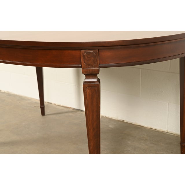 Drexel French Regency Louis XVI Cherry Wood Extension Dining Table, Newly Refinished For Sale - Image 10 of 13