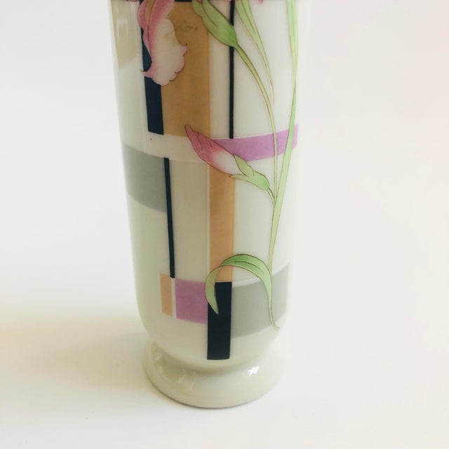 Postmodern 1980s Iris Bud Vase For Sale - Image 3 of 6
