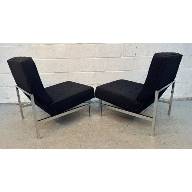 Mid 20th Century Mid-Century 'Model 51' Armless Slipper Lounge Chairs Attributed to Florence Knoll For Sale - Image 5 of 15