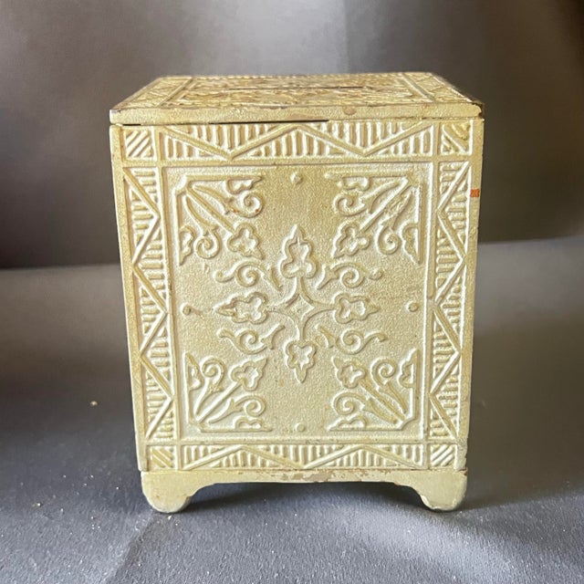 Antique 1888 Cast Iron Safe Bank J&e Stevens Security Deposit No 200 For Sale - Image 9 of 10
