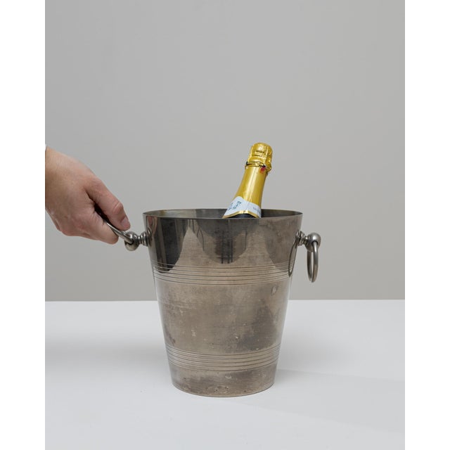 French Provincial Mid 20th Century French Silver Plated Champagne Bucket For Sale - Image 3 of 18