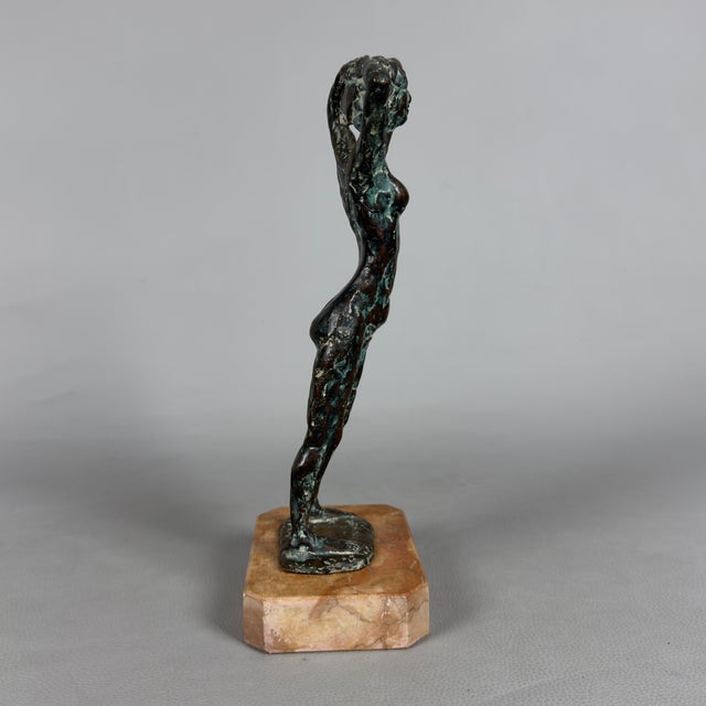 S. Gasparri, Woman Bathing, 1950s, Bronze on Marble Base For Sale - Image 3 of 16