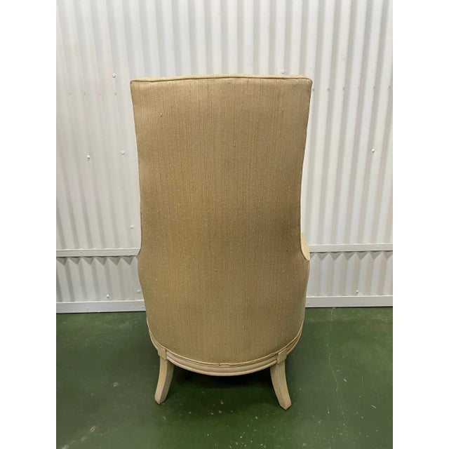 Mid 20th Century Hollywood Regency High Back Chair For Sale - Image 9 of 13