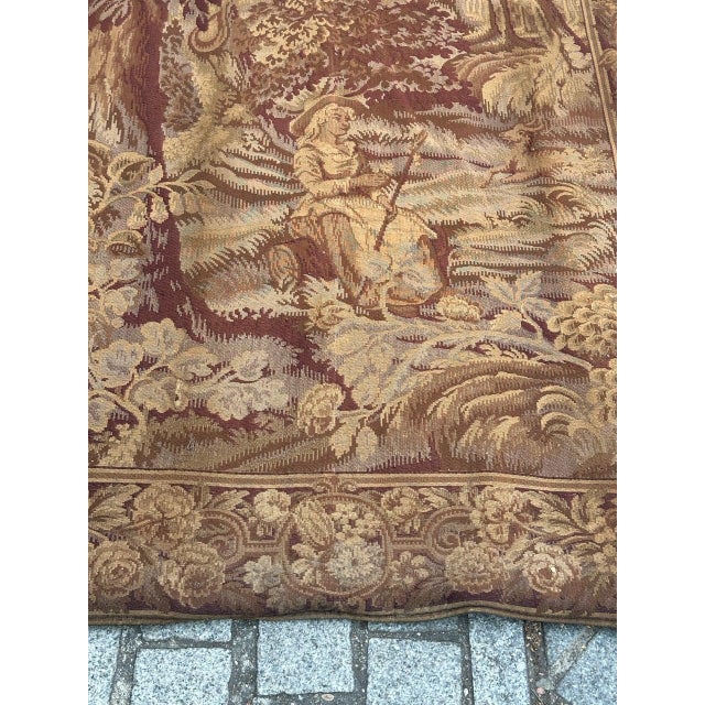 Antique French Aubusson Jacquard Tapestry Panel, 1920s For Sale - Image 11 of 18