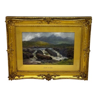 19th Century Oil Painting Glen Sligachan Skye Scotland Signed Louis Bosworth Hurt For Sale