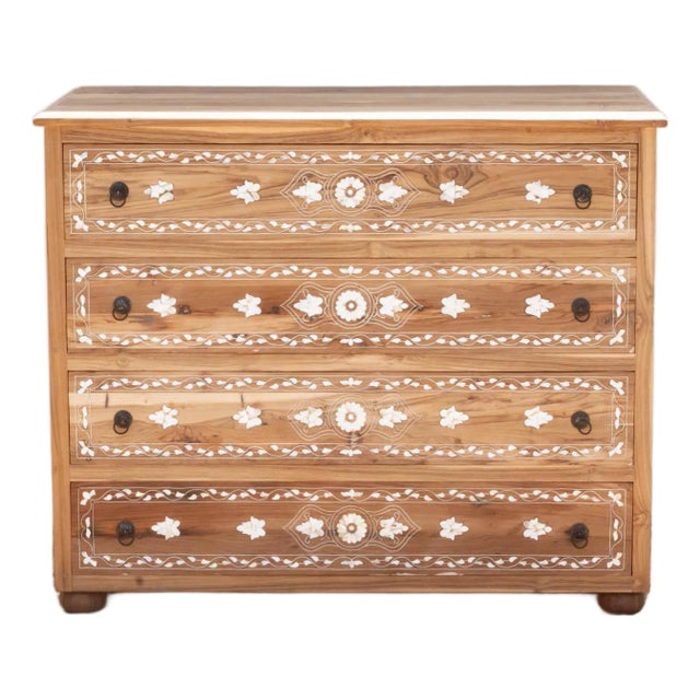 Mother of Pearl Inlay Damascus Chest of Drawers For Sale