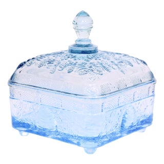 Indiana Glass Tiara Honey Bee Hive Box For Sale