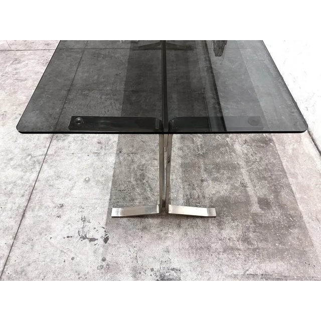 Table with Smoked Glass Top by Gianni Moscatelli for Formanova, 1970s For Sale - Image 9 of 10
