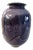 1990s Japanese Style Ink Blue Studio Art Pottery Vase For Sale