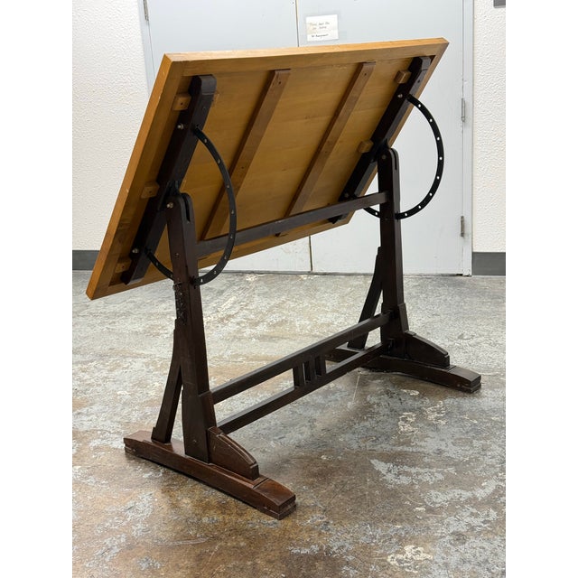 Restoration Hardware 1920s Style French Drafting Table For Sale - Image 10 of 12