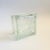 Late 20th Century Vintage Frosted Flower Glass Block Vase For Sale - Image 5 of 10