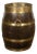 English Turn of the Century Oak Barrel with Brass Braces, circa 1900 For Sale