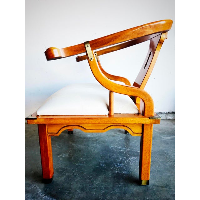 A Pair Vintage James Mont Horseshoe Chairs Chairish