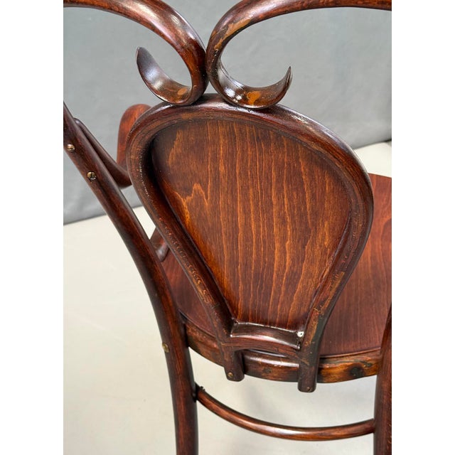 1910s Antique Bentwood Armchair from Fischel, 1915 For Sale - Image 5 of 8