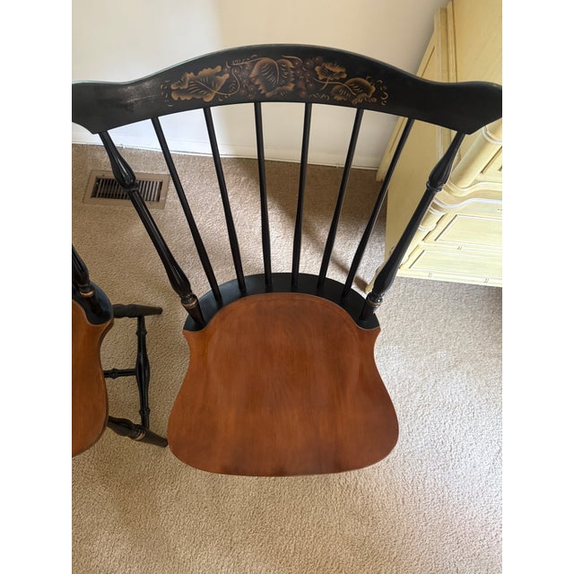 Wood Vintage Hitchcock Dining Chairs For Sale - Image 7 of 13