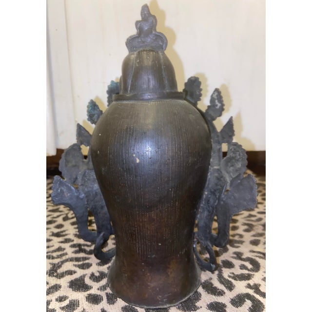 Early 20th Century Tibetan/Nepalese Bronze Bodhisattva Head – Hollow Cast For Sale In Savannah - Image 6 of 12