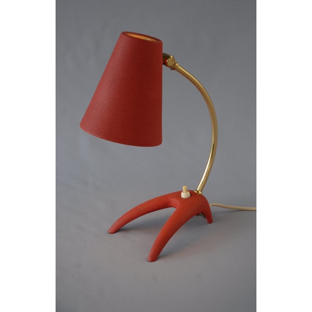 Red Mid-Century Model B52 Desk Lamp by Ewa Värnamo, Sweden, 1950s For Sale - Image 8 of 11