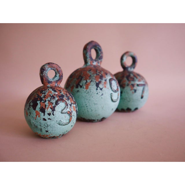 Antique Iron Scale Weights | Chairish