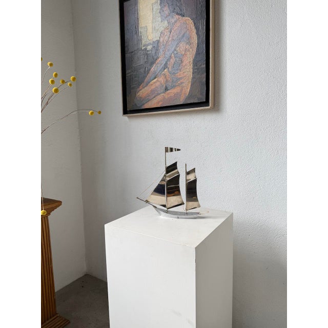 Stainless Steel Boat, 1980s For Sale - Image 4 of 18