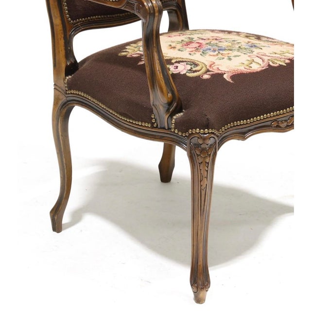 Early 20th Century Set of Four (4) Louis XV Style Carved Chairs For Sale - Image 9 of 9
