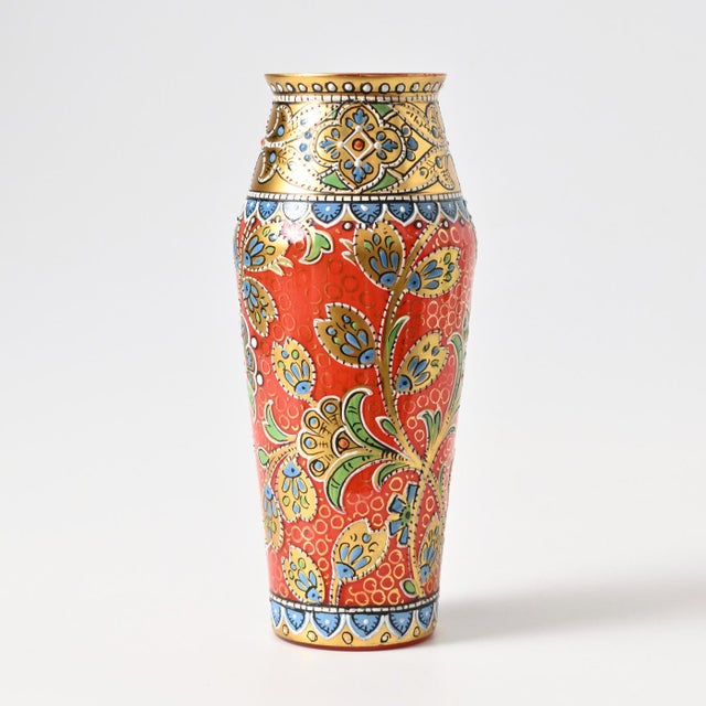 Antique Bohemian Glass Vase, 1920s, in Very Good conditions. Designed 1890 to 1919