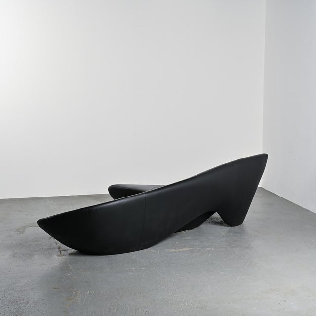 Moon System Black Leather Sofa by Zaha Hadid for B&B Italia, 2007 For Sale - Image 12 of 16