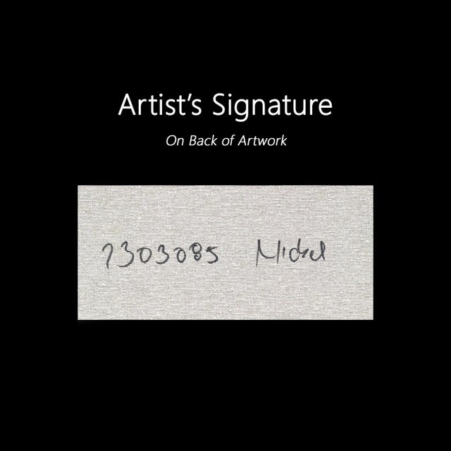 Big Golden Fields - Colorful Abstract Geometric Painting Original Artwork by Petra Rös-Nickel For Sale - Image 9 of 9