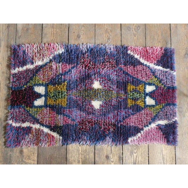 1960s Scandinavian Modern Geometric Rug in Wool, 1960s For Sale - Image 5 of 13