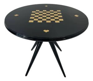 Italian Art Deco Cards and Chess Play Table, 1950s