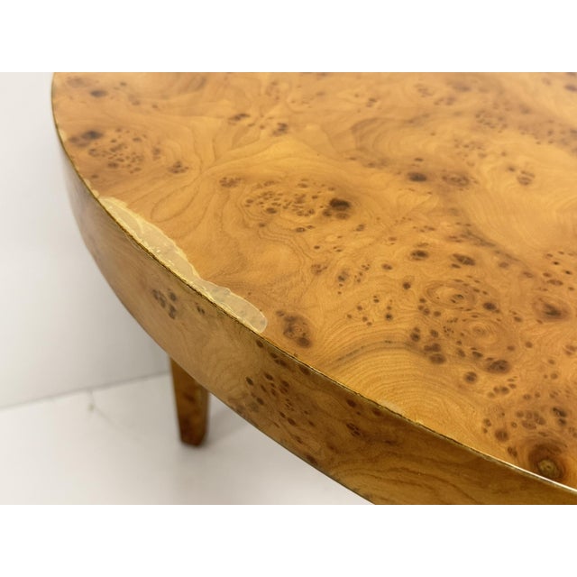 1970s American Modern Round Burl Wood Center Occasional Table For Sale - Image 15 of 16