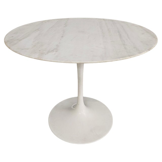 Dining Table Tulip with Marble Top by Eero Saarinen for Knoll International, 1970s For Sale