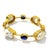 Bochic “Capri” Vintage Ruby, Blue Opal & South Sea Pearl Bangle in 18K Gold & Silver For Sale - Image 10 of 12