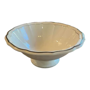 2000s Gien Filets Taupe Open Vegetable Bowl