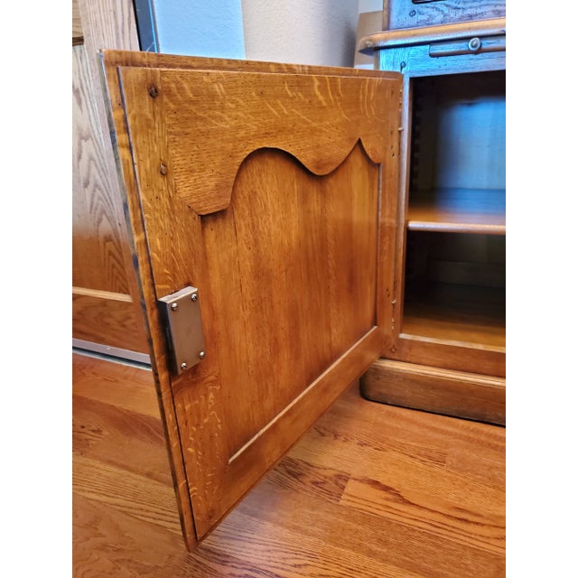 Brown Country French Baker China Cabinet $2430 For Sale - Image 8 of 10