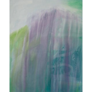 "Lavender Vine" Large Abstract Acrylic Painting by Simon Findlay For Sale