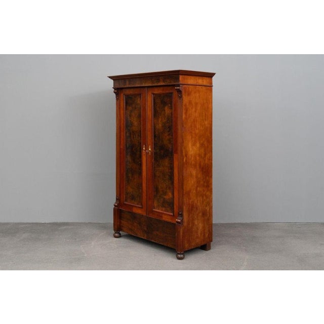 Gründerzeit Wardrobe in Walnut For Sale - Image 4 of 18