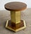 Henredon 6 Person Henredon Brass & Burl Wood Hexagonal Pedestal Dining Table With Glass Top, Mid-Century For Sale - Image 4 of 7