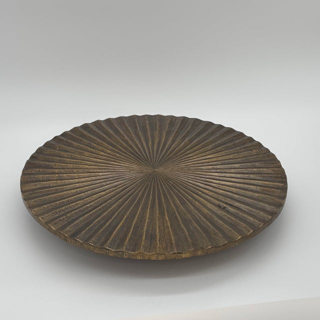 Mid-Century Modern Vintage Arteriors Home Apollo Metal / Wood Wall Plaque Medium For Sale - Image 10 of 11