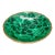 Organic Modern Green Malachite and Brass Bowl/ Vide Roche For Sale