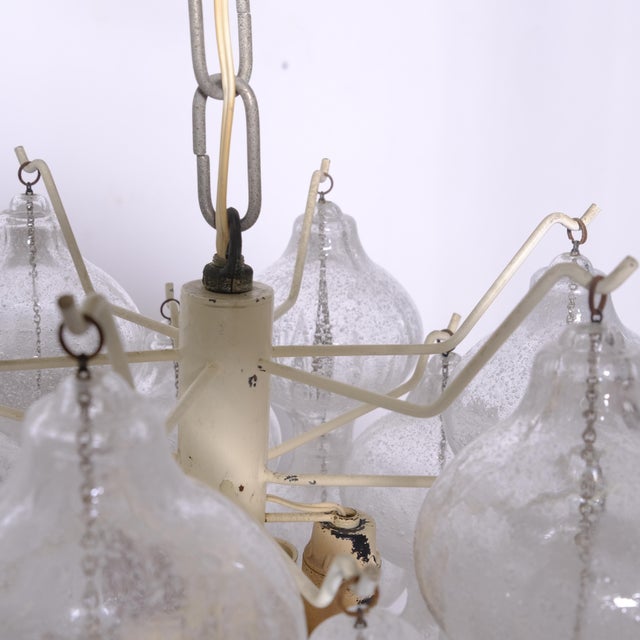 Tulipan Pendant Light in Blown Glass by J.T Kalmar, 1950s For Sale - Image 10 of 15