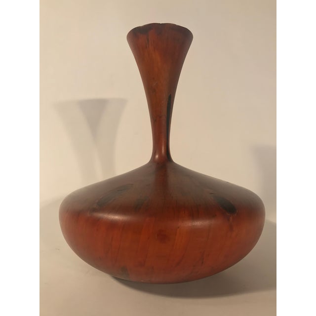 Master Woodturner Ron Kent Signed Norfolk Pine Turned Wood Vase