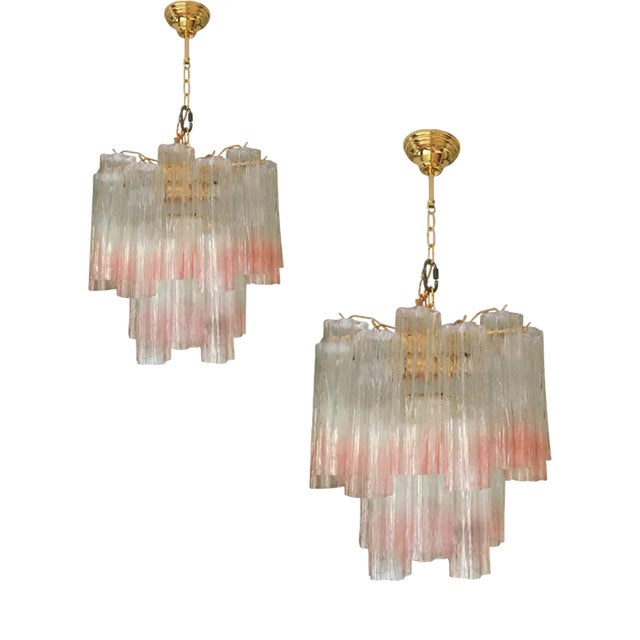 Murano Glass Chandeliers by Simoeng, Set of 2 For Sale