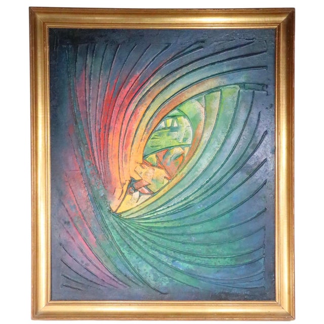 1960's Abstract Acrylic on Board by Eugene Winters For Sale - Image 11 of 17
