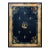 1900s Deep Navy Blue Open Field Chinoiserie Antique Chinese Peking Rug For Sale