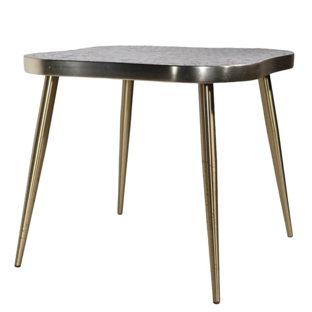 Mid Century Mosaic Tile End Table With Amoeba Form Top and Tapered Pole Legs For Sale - Image 11 of 12
