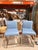 Early 21st Century Palecek Blue Leather Counter Stool With Stainless Steel Legs For Sale - Image 5 of 8