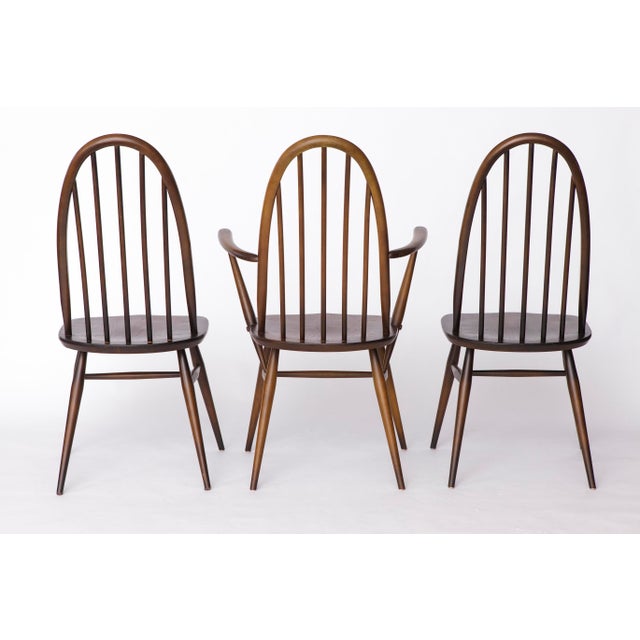 Brown Windsor Dining Chairs by Lucian Ercolani for Ercol, 1960s, Set of 6 For Sale - Image 8 of 10